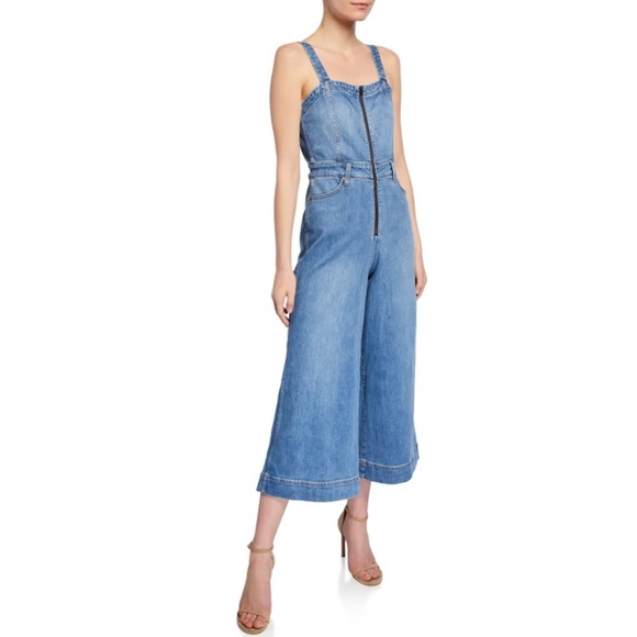 Alice + Olivia Pants - Alice + Olivia Size 24 Gorgeous Gaucho Love Me Denim Cropped Wide Leg Jumpsuit